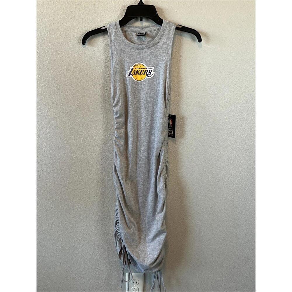 NBA Lakers Bodycon Tank Dress Gray Size Small